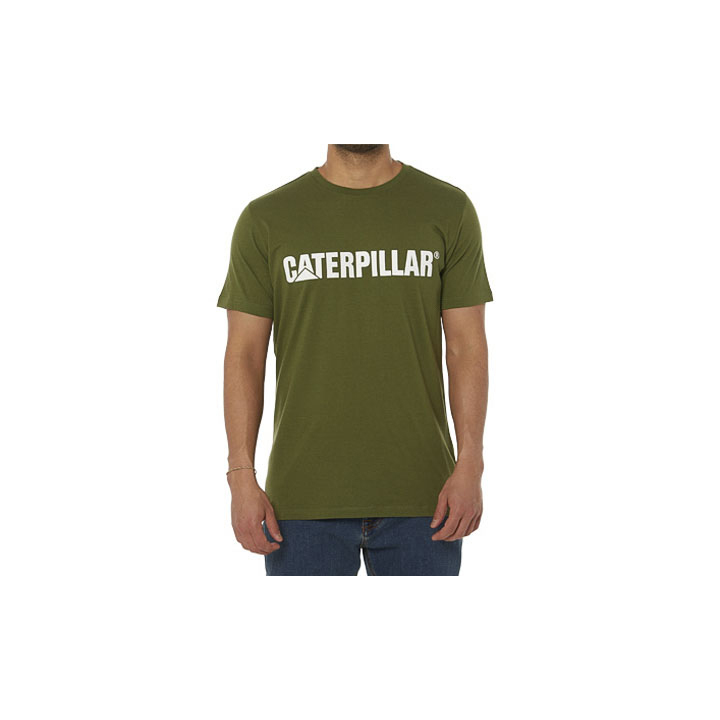 Caterpillar Caterpillar Logo T-Shirts Heren Wit | NL-2147