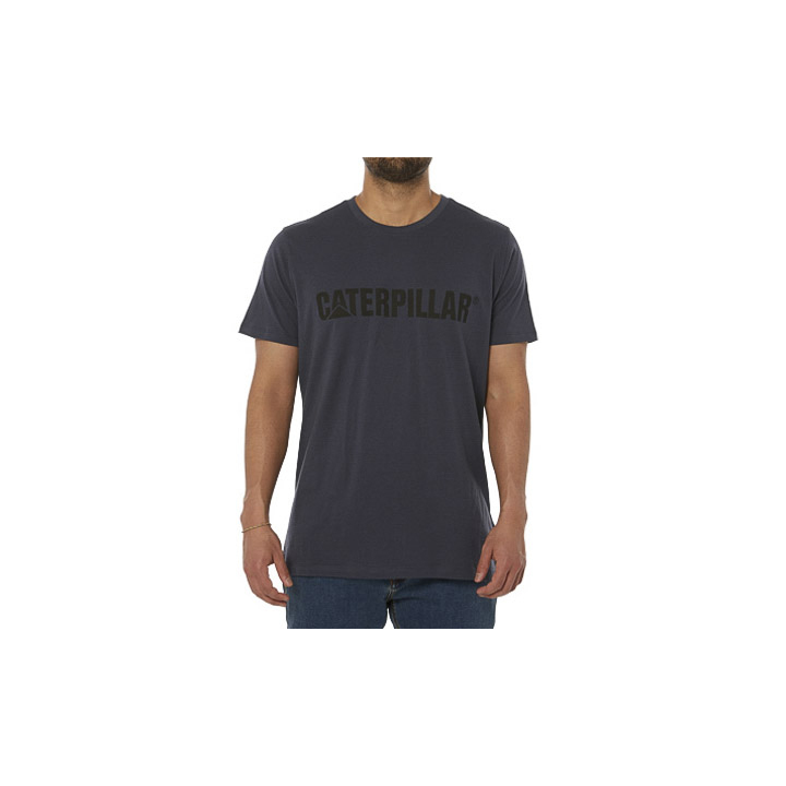 Caterpillar Caterpillar Logo T-Shirts Heren Donkerblauw | NL-2169