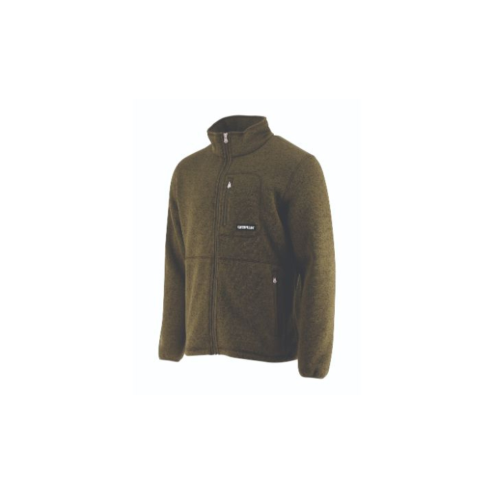 Caterpillar Foundation Fz Pocket Fleece Jas Heren Olijfgroen | NL-4509