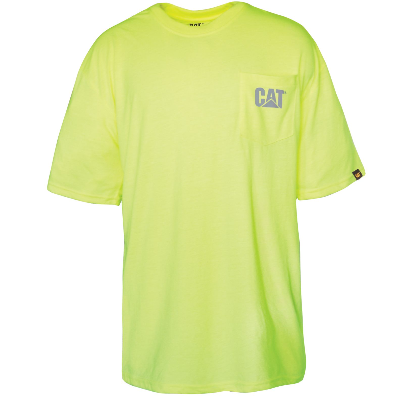 Caterpillar Hi-vis Trademark Pocket T-Shirts Heren Geel | NL-1783