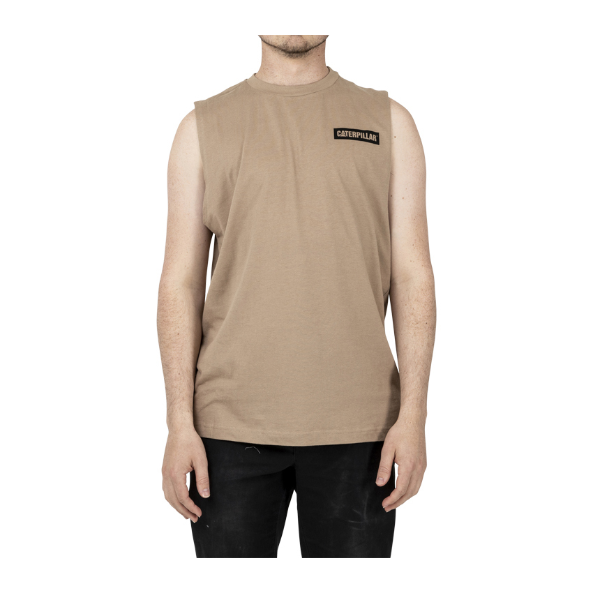 Caterpillar Icon Muscle Tanktop Heren Bruin | NL-8637