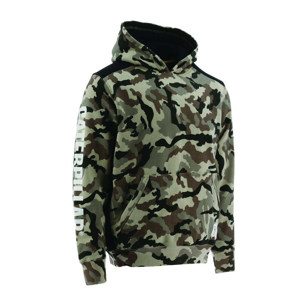 Caterpillar Logo Panel Met Capuchon Sweat Hoodies Heren Camo | NL-0692