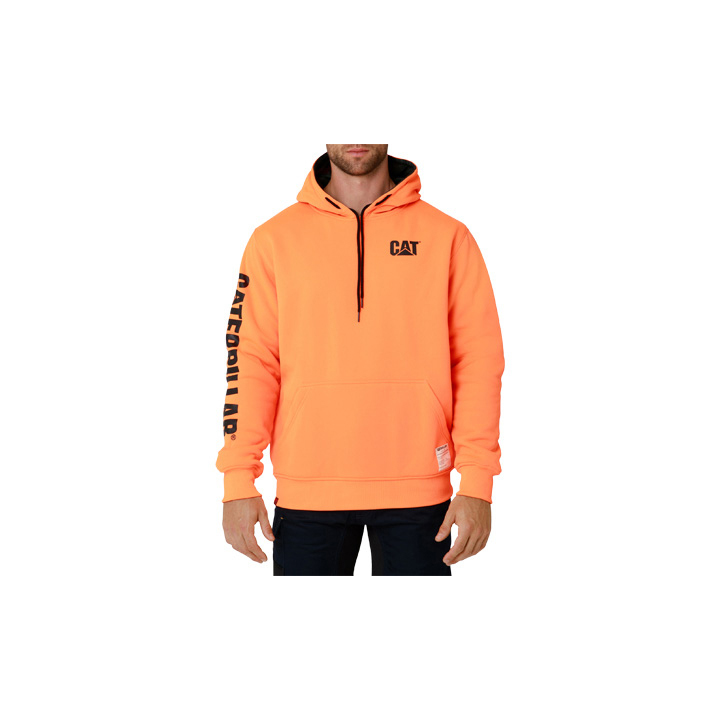 Caterpillar Reversible Banner Hoodies Heren Black/Orange | NL-4065