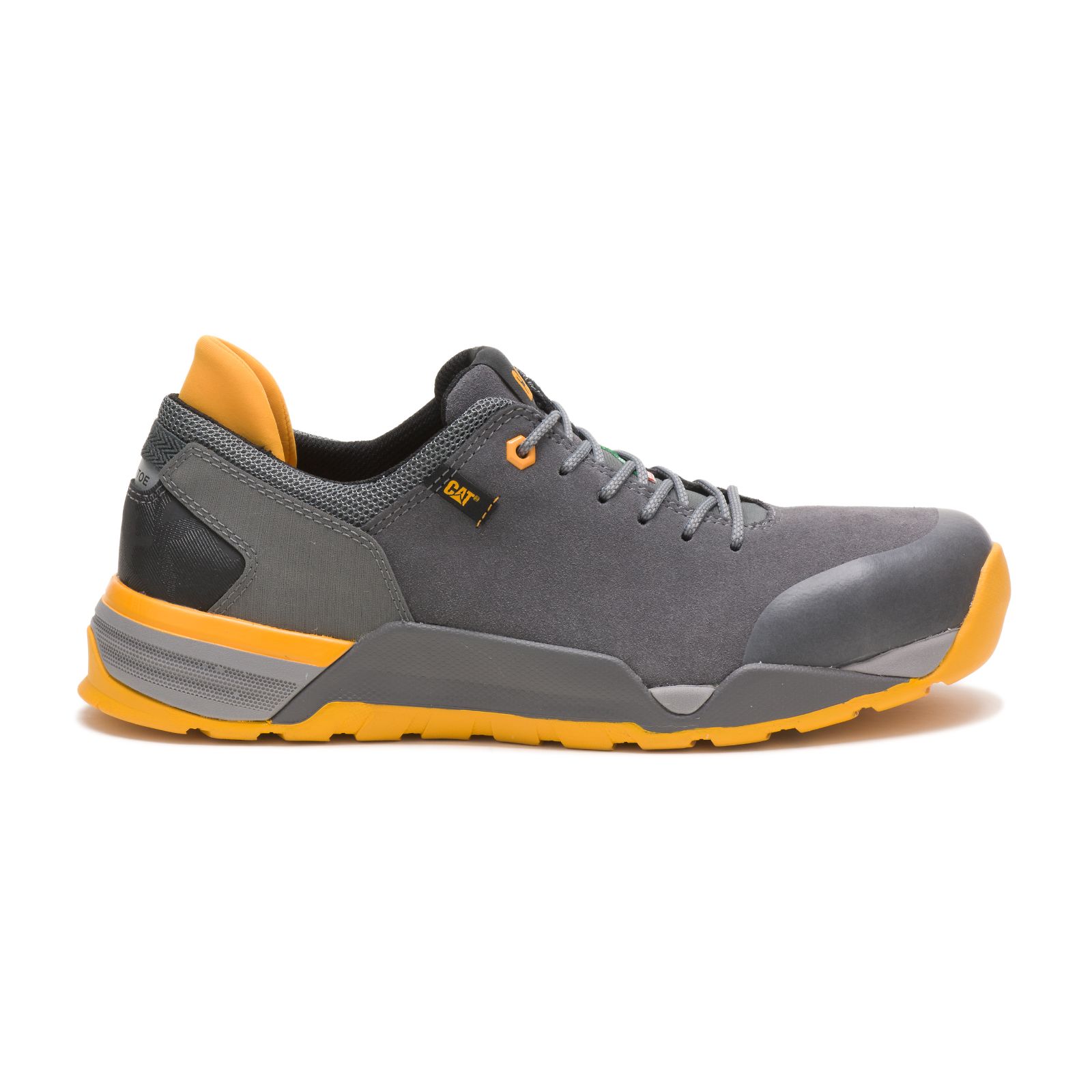 Caterpillar Sprint Suede Alloy Neus Csa Werkschoenen Heren Grey/Orange | NL-4702