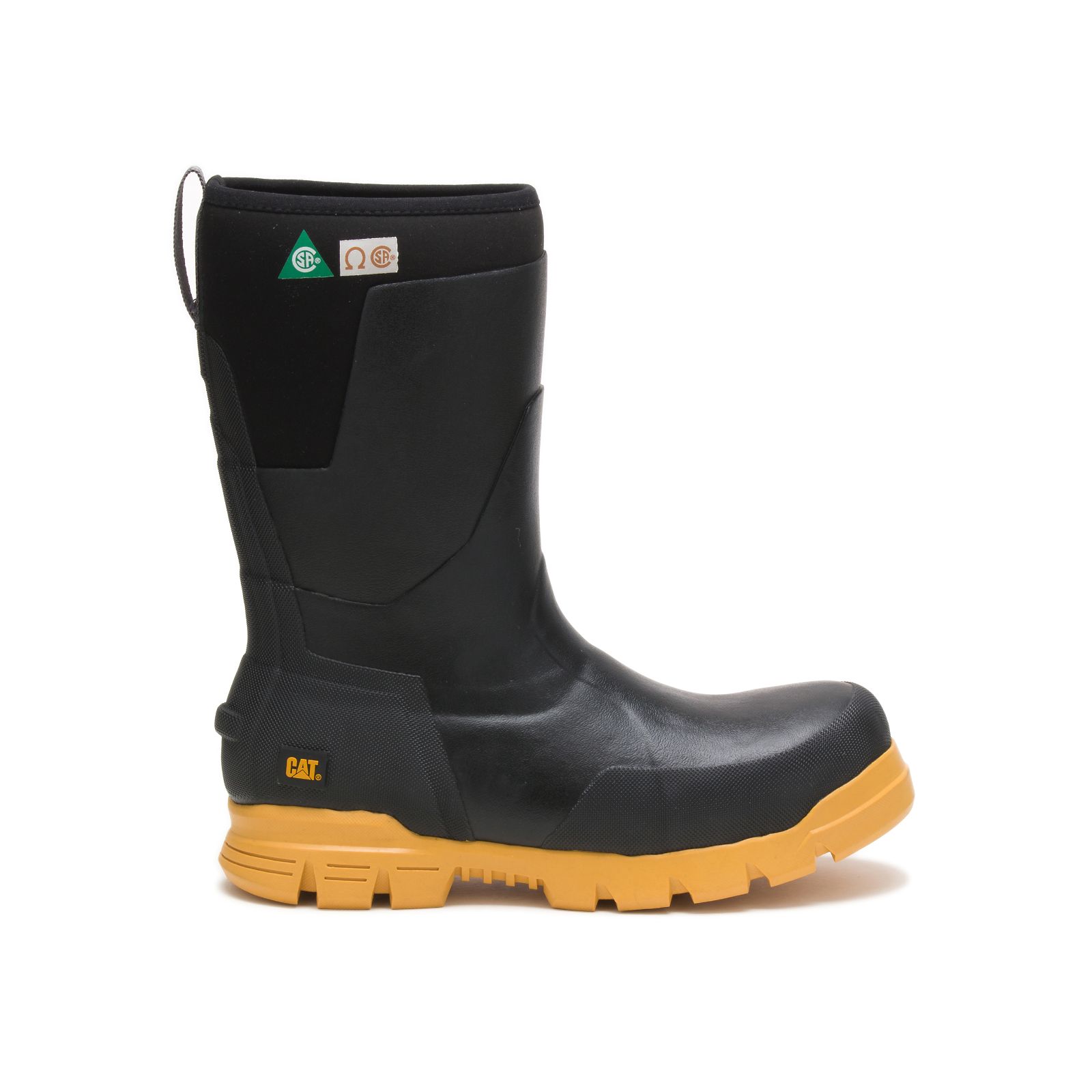 Caterpillar Stormers 11" Steel Neus Csa Regenlaarzen Dames Black/Yellow | NL-2409