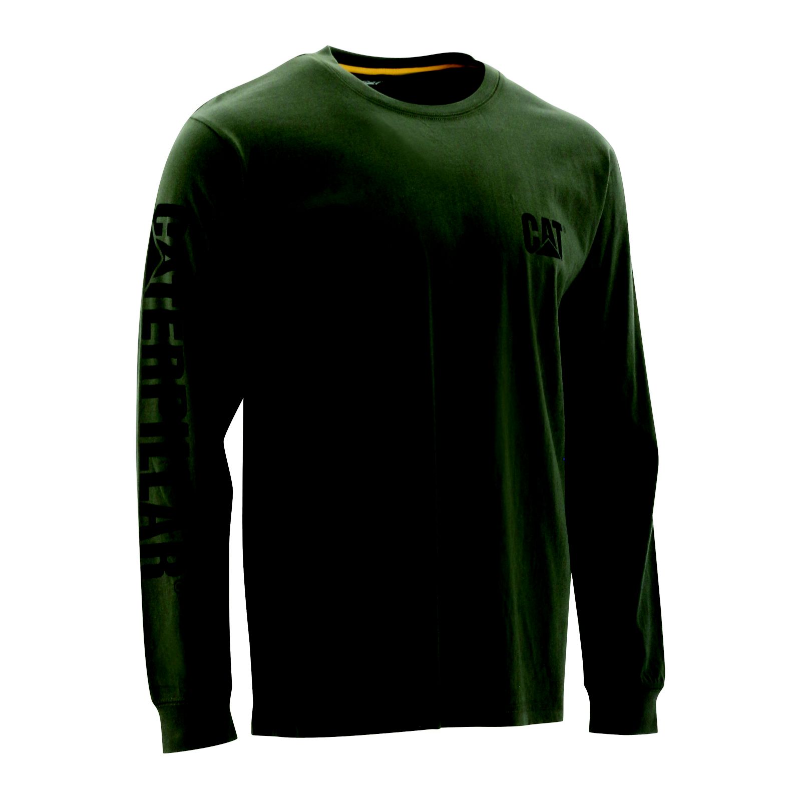 Caterpillar Trademark Banner Long Sleeve T-Shirts Heren Groen | NL-0376