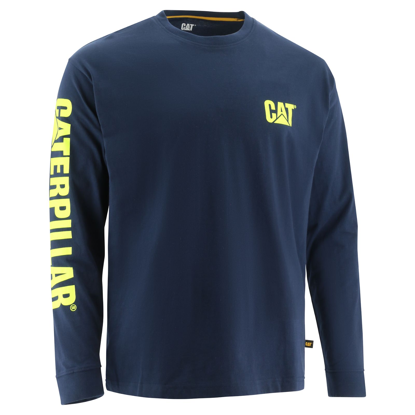 Caterpillar Trademark Banner Long Sleeve T-Shirts Heren Blauw | NL-9348