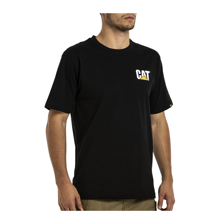 Caterpillar Trademark T-Shirts Heren Zwart | NL-3715