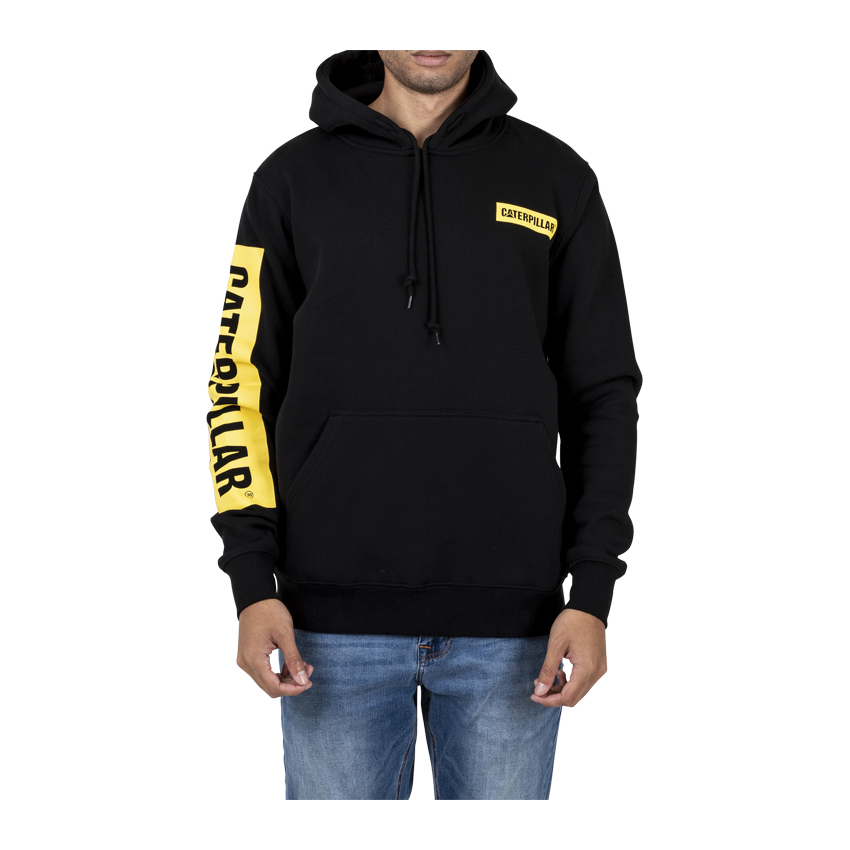 Caterpillar Triton Block Hoody Hoodies Heren Black/Yellow | NL-9375