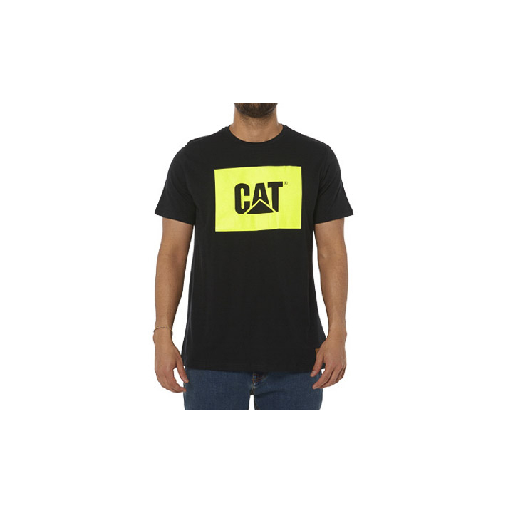 Caterpillar Werk Hi Vis T-Shirts Heren Zwart | NL-8731